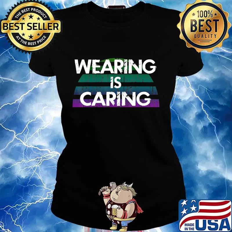 Wearing is caring. Real heroes wear masks. Protect others T-Shirt Ladies tee