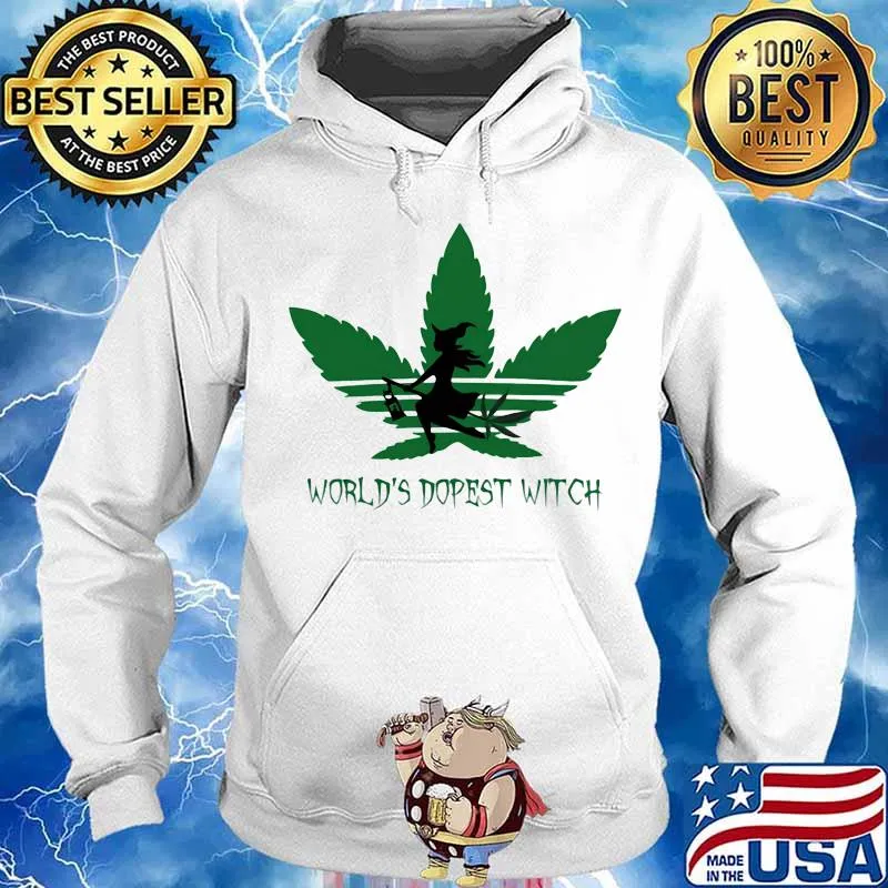 Weed adidas logo world dopest witch s Hoodie