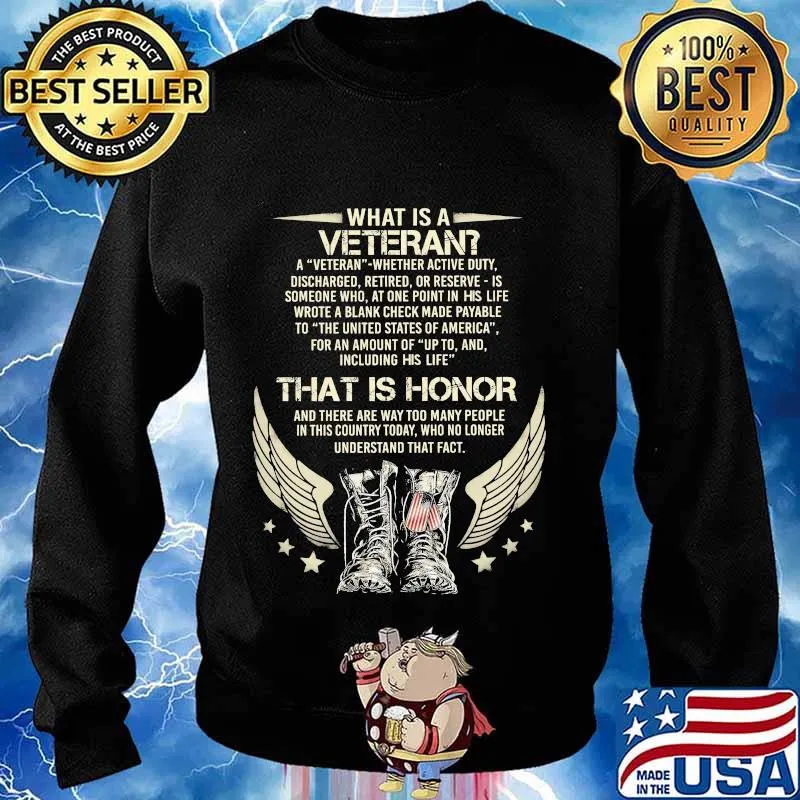 What is a veteran that is honor boots s Sweater