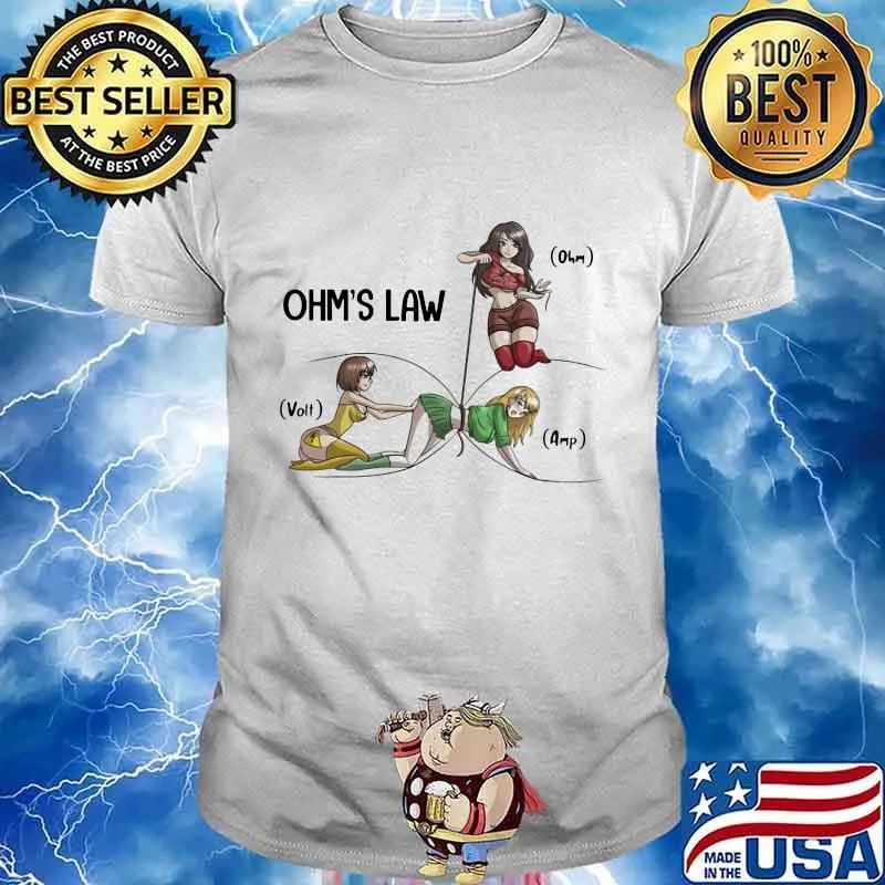 Woman ohm's law ohm volt amp shirt
