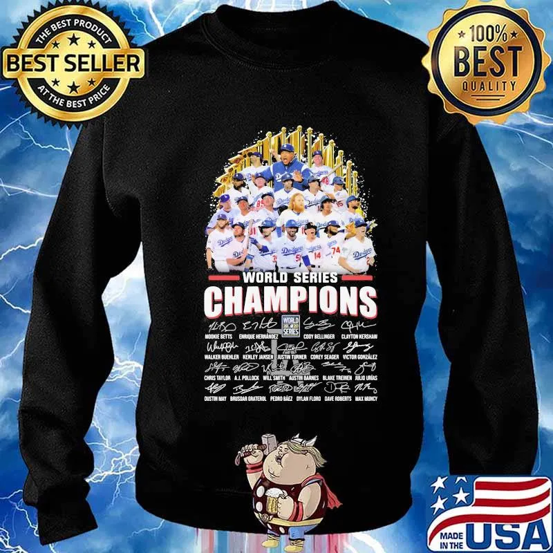 World series champions 2020 world series los angeles dodgers signatures s Sweater