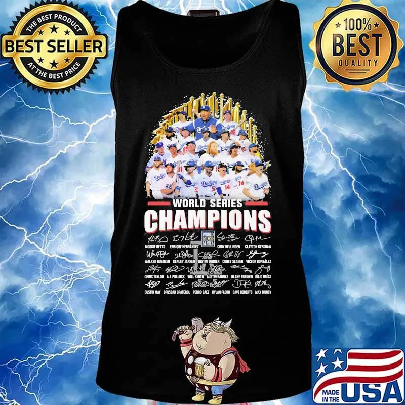 World series champions 2020 world series los angeles dodgers signatures s Tank top