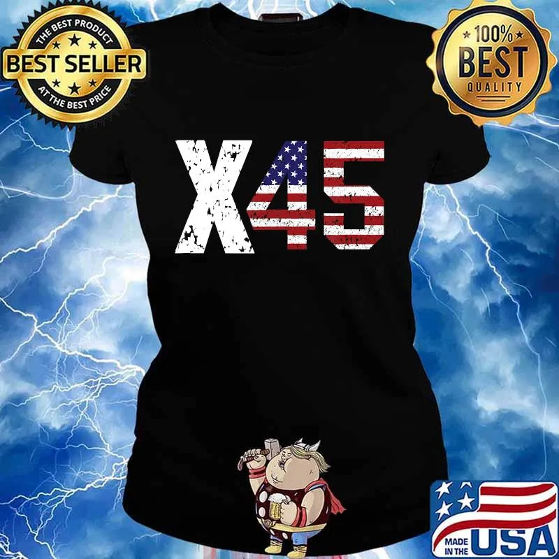 X45 trump us election american flag s Ladies tee