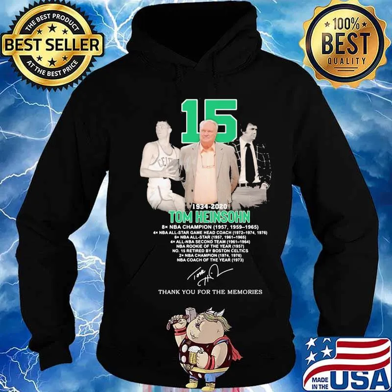 15 1934 2020 tom heinsohn thank you for the memories signature s Hoodie