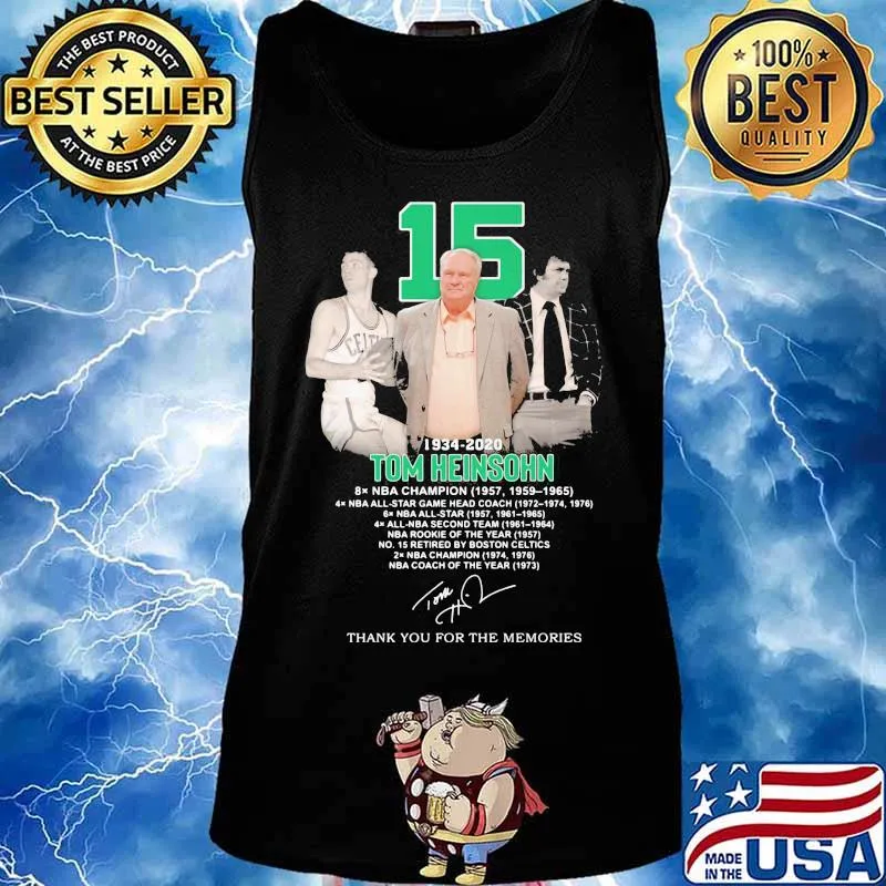 15 1934 2020 tom heinsohn thank you for the memories signature s Tank top