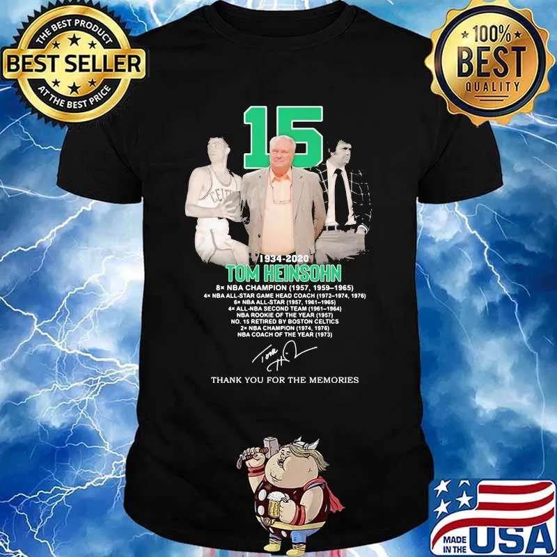 15 1934 2020 tom heinsohn thank you for the memories signature shirt