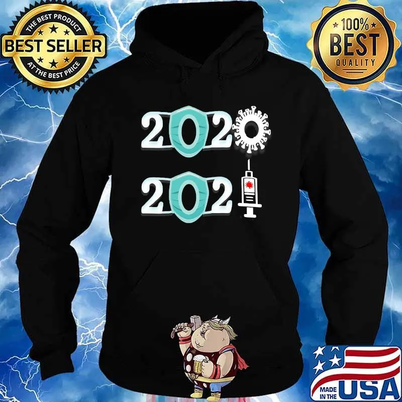 2021 Vaccin Happy New Year With Mouth Mask Shirt Hoodie