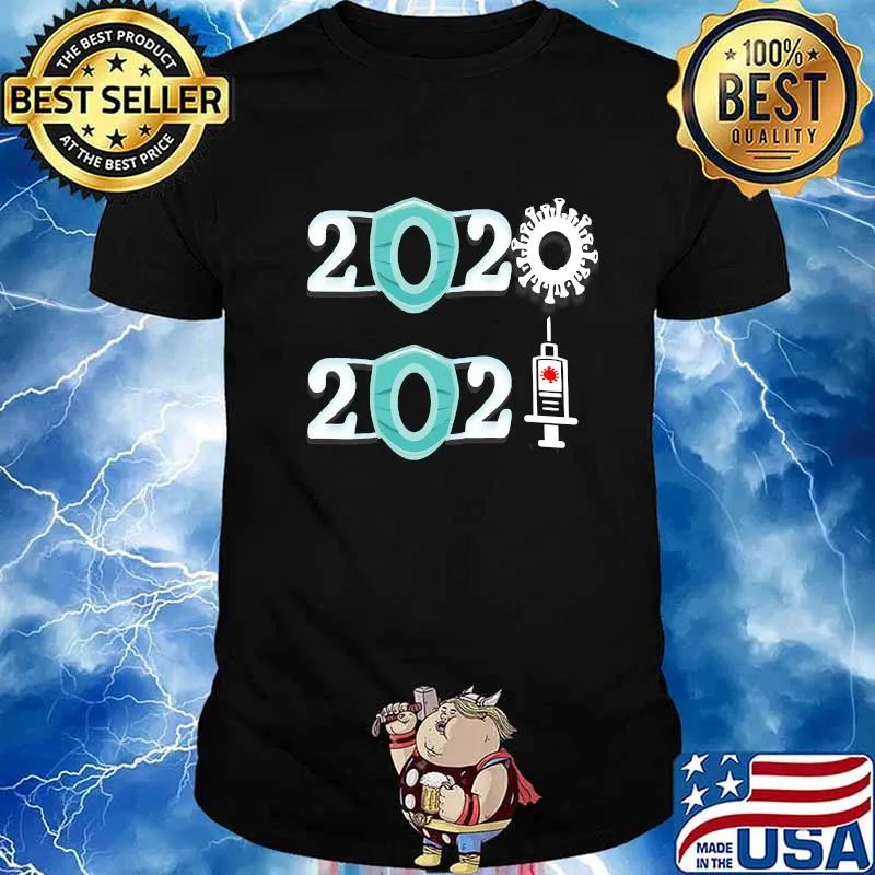 2021 Vaccin Happy New Year With Mouth Mask Shirt