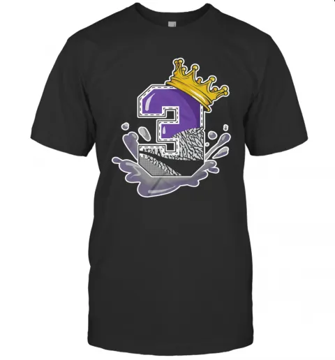 3 Michael Jordan 3 Court Purple Sneakerhead T Shirt T-Shirt Classic Mens T-shirt