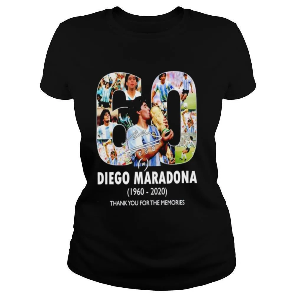 60 years Diego Maradona 1960 2020 thank you for the memories shirt - Image 2