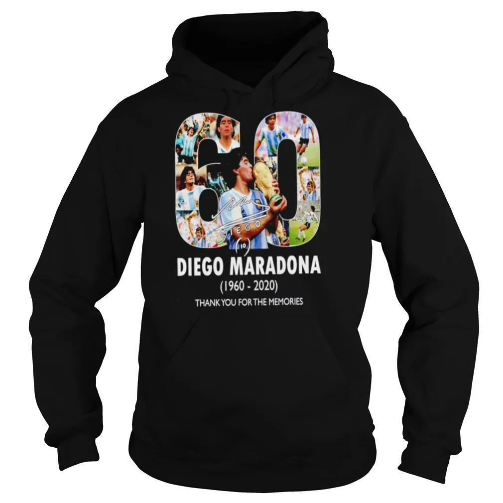 60 years Diego Maradona 1960 2020 thank you for the memories shirt - Image 5