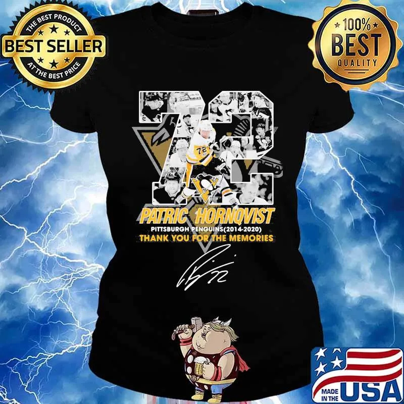 72 Patric Hornqvist Pittsburgh Penguins Thank You For Memories Signuature Shirt Ladies tee