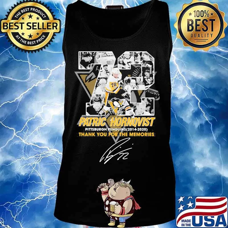 72 Patric Hornqvist Pittsburgh Penguins Thank You For Memories Signuature Shirt Tank top