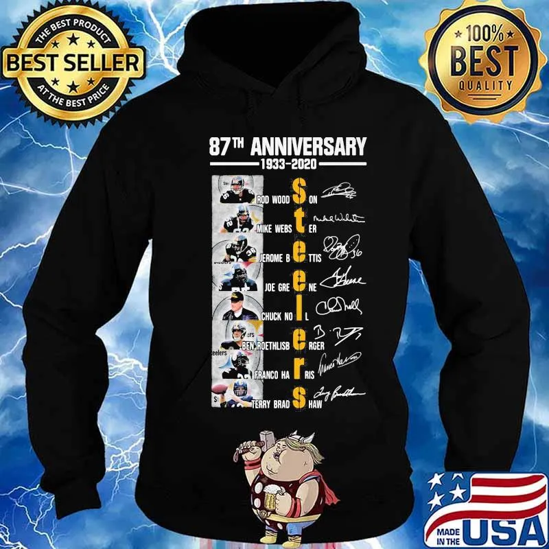 87th Anniversary Steelers Team Football 1933 2020 Shirt Hoodie