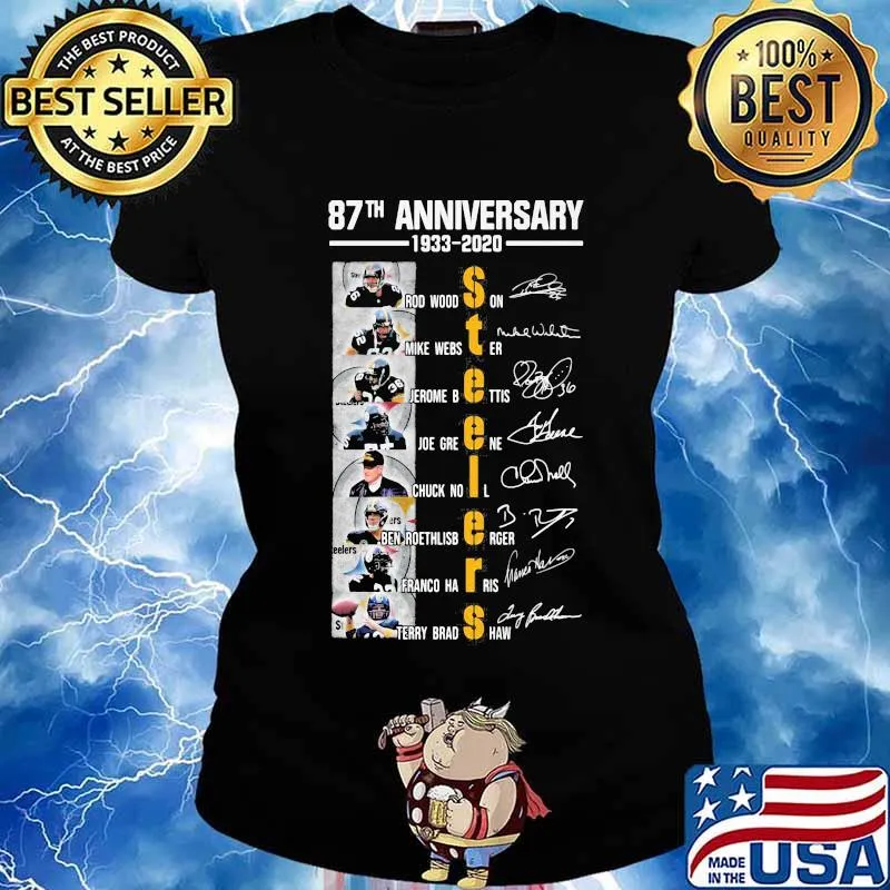 87th Anniversary Steelers Team Football 1933 2020 Shirt Ladies tee