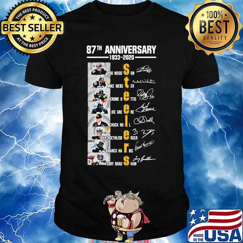 87th Anniversary Steelers Team Football 1933 2020 Shirt