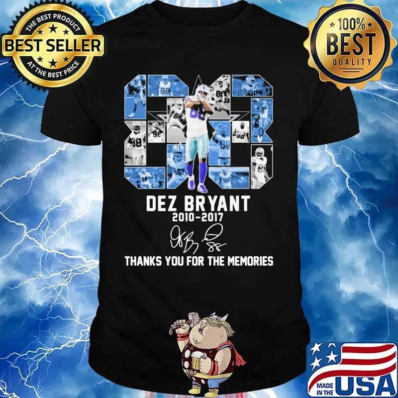 88 dez bryant 2010 2017 thank you for the memories signature shirt