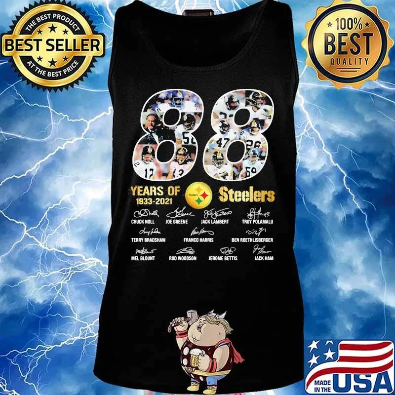 88 Years Of 1933 2021 Steelers Signuature Shirt Tank top