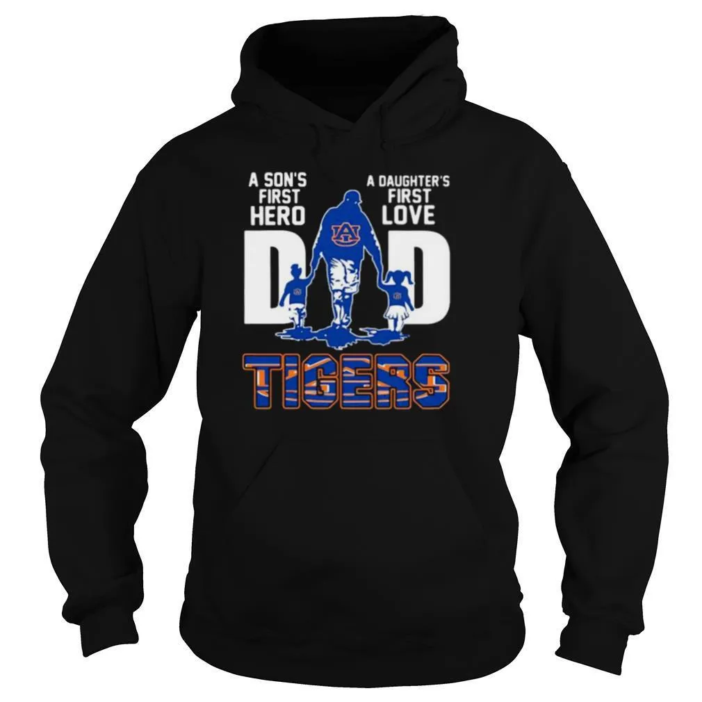 A sons first hero dad a daughters first love auburn tigers shirt - Image 5