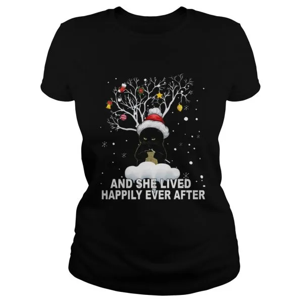 Cat And She Lived Happily Ever After Unisex - Image 3