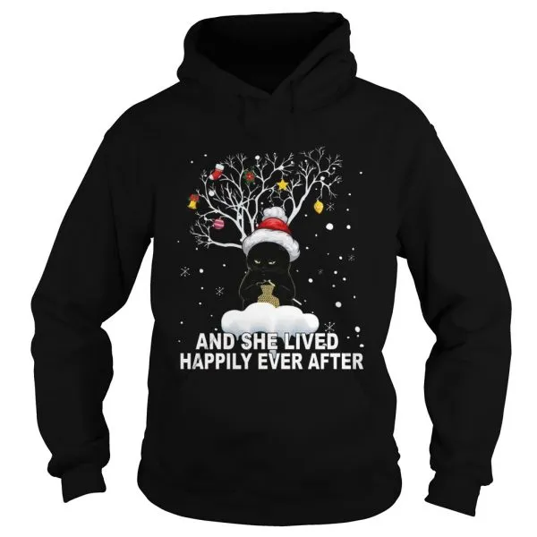 Cat And She Lived Happily Ever After Unisex - Image 4