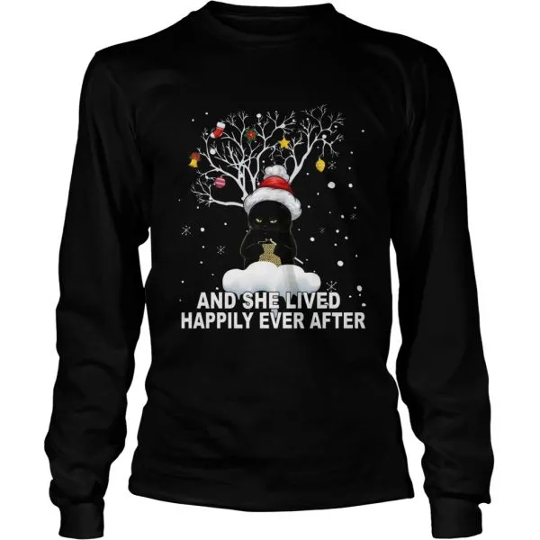 Cat And She Lived Happily Ever After Unisex - Image 5