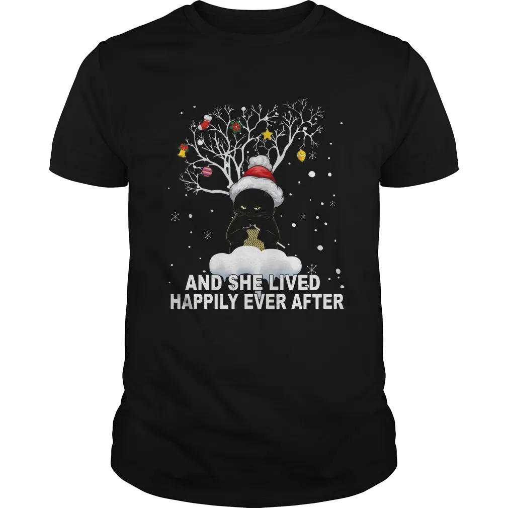 Cat And She Lived Happily Ever After Unisex