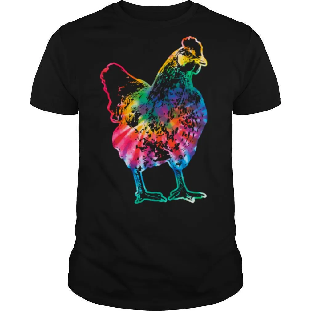 Chicken Tie Dye Hippie Poultry Farmer Farm shirt