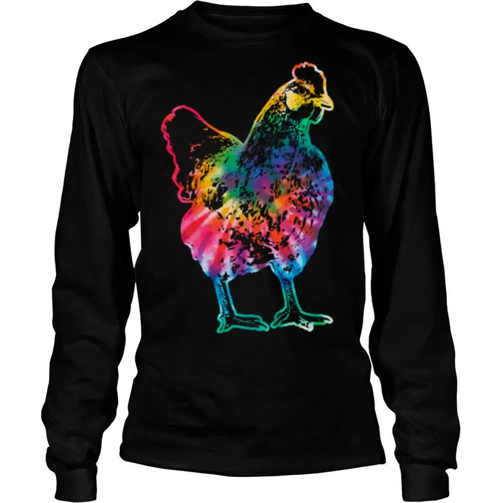 Chicken Tie Dye Hippie Poultry Farmer Farm shirt - Image 3