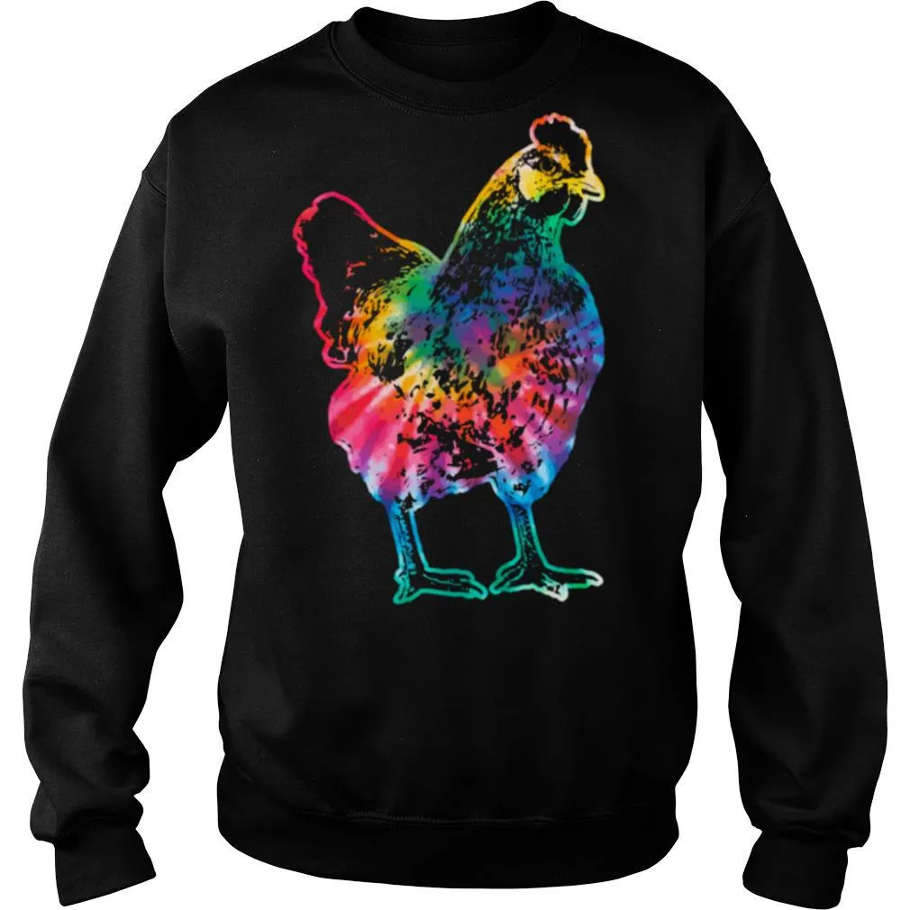 Chicken Tie Dye Hippie Poultry Farmer Farm shirt - Image 4