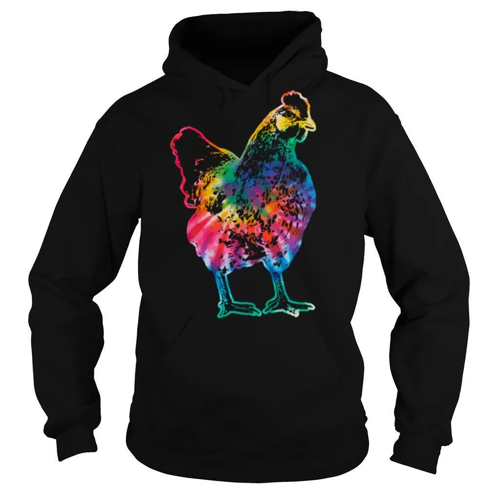 Chicken Tie Dye Hippie Poultry Farmer Farm shirt - Image 5
