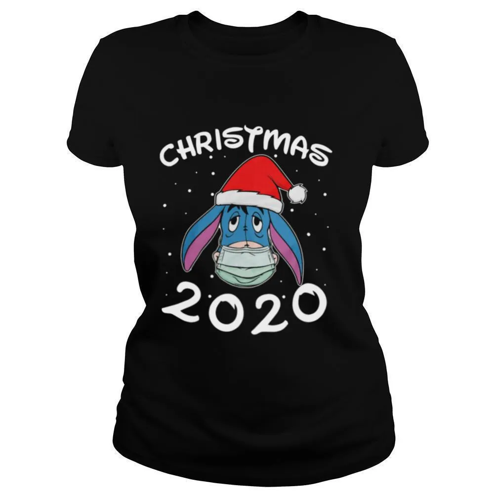 Face Eeyore Santa Wear Mask Merry Christmas 2020 Christmas shirt - Image 2