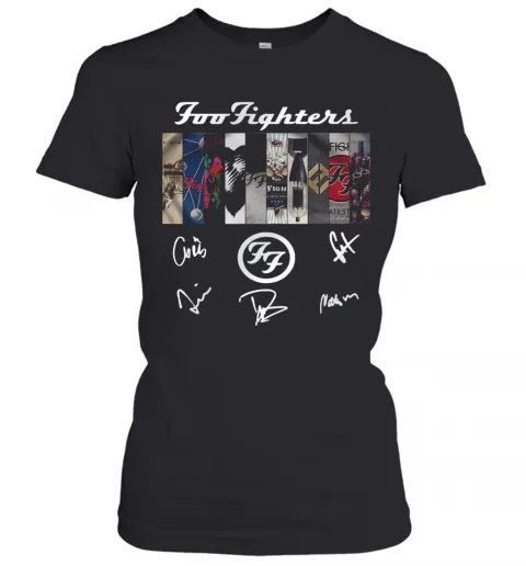 Foo Fighters Logo Signatures T-Shirt Classic Mens T-shirt - Image 3