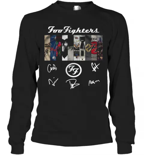 Foo Fighters Logo Signatures T-Shirt Classic Mens T-shirt - Image 4