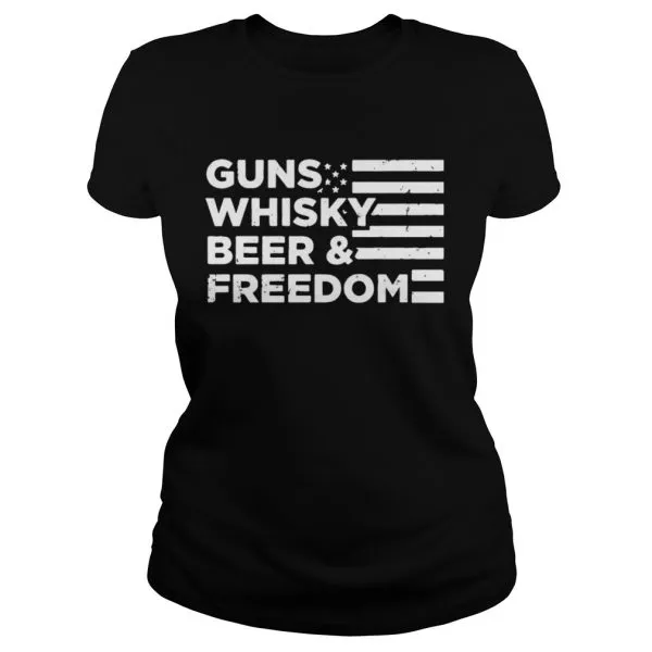 Guns Whisky Beer And Freedom Unisex - Image 3