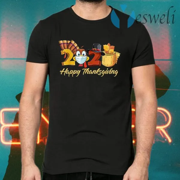 Happy Thanksgiving 2020 Turkey Mask Toilet paper Coronavirus T-Shirt - Image 2
