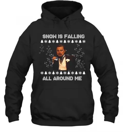 Leonardo Dicaprio Snow Is Falling All Around Me Christmas T-Shirt Classic Mens T-shirt - Image 6