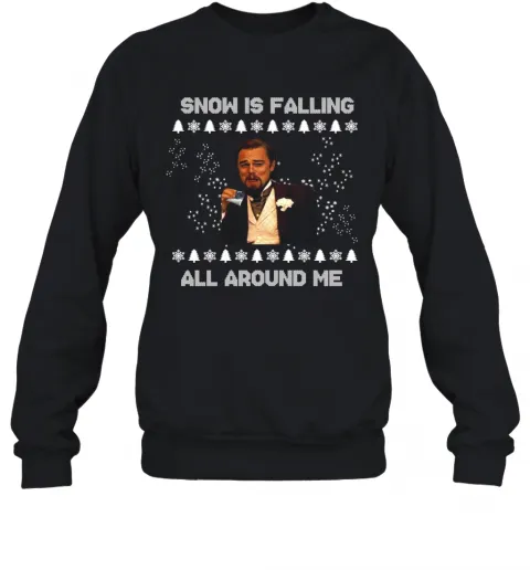 Leonardo Dicaprio Snow Is Falling All Around Me Christmas T-Shirt Classic Mens T-shirt - Image 5