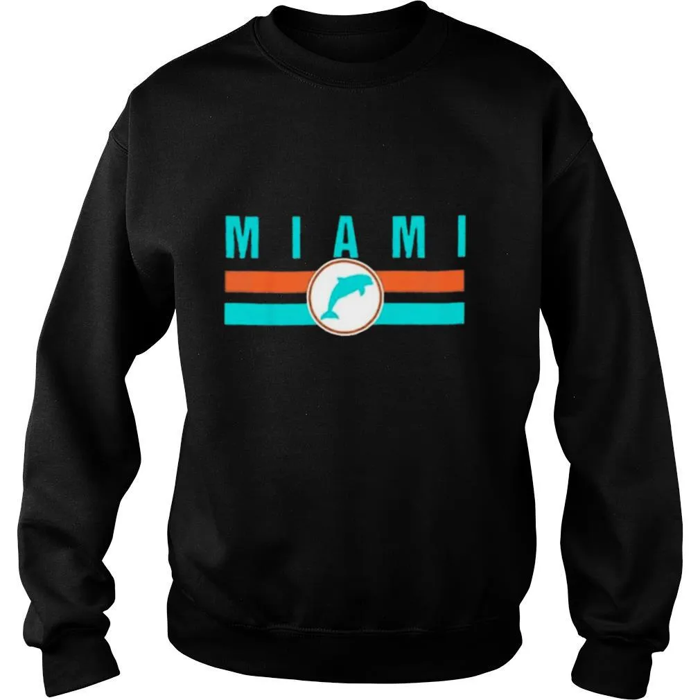 MIA Miami Local Standard MIA Retro Dolphin Miami FL shirt - Image 4