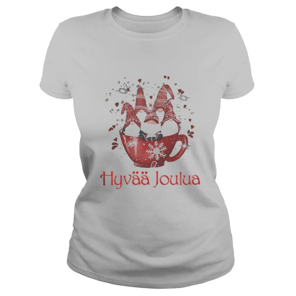 Merry christmas gnomes hyvaa joulua shirt - Image 2