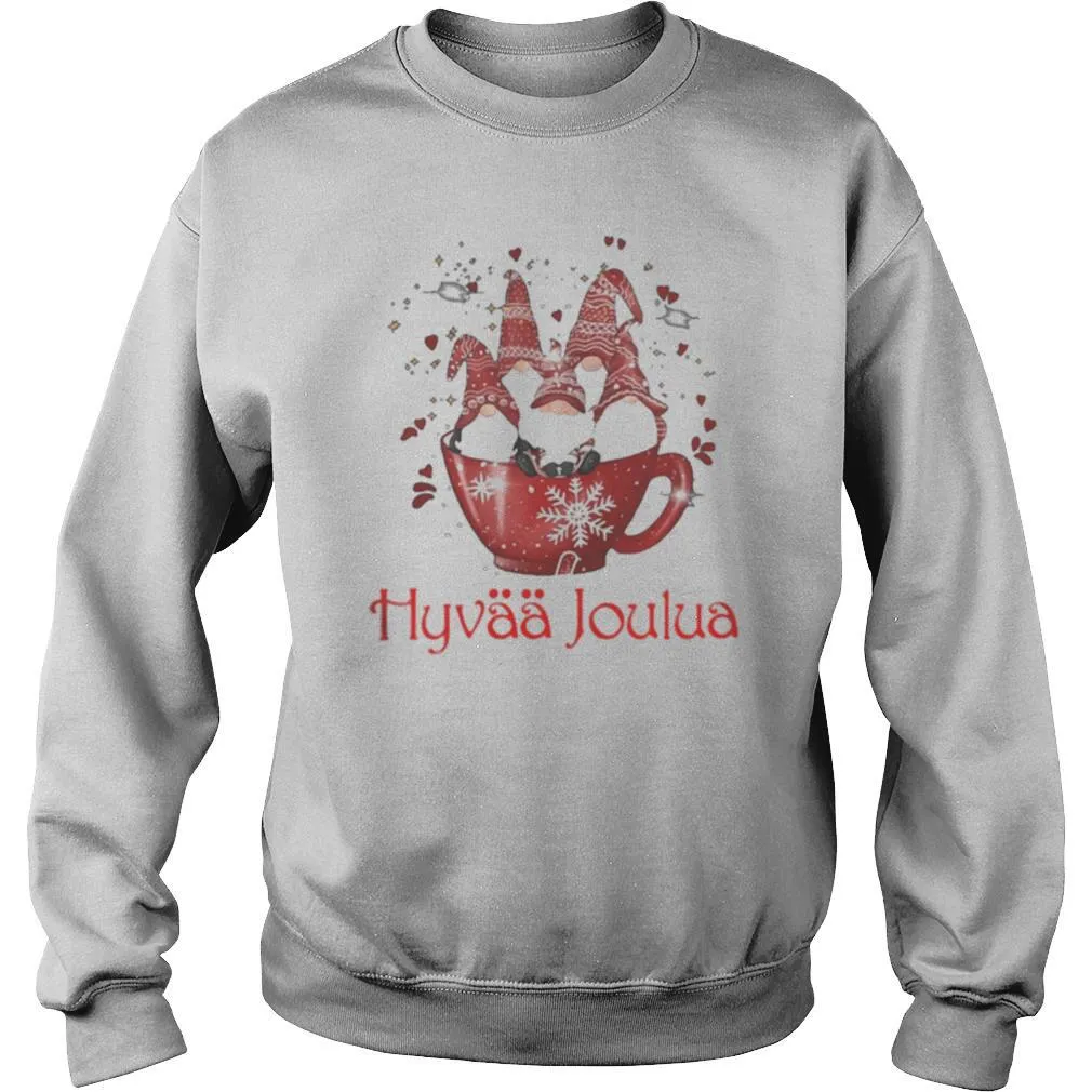 Merry christmas gnomes hyvaa joulua shirt - Image 4