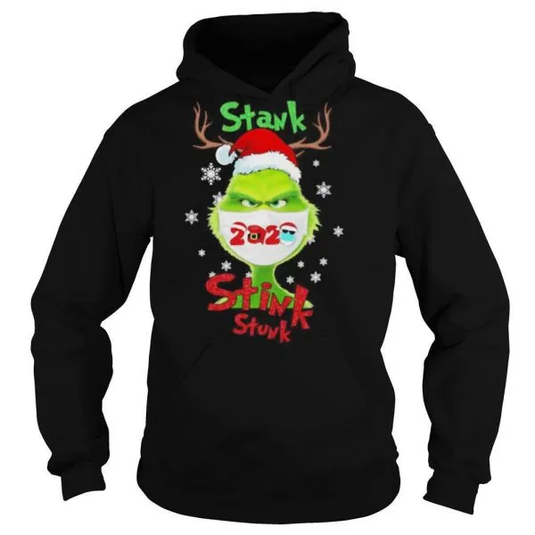 Merry christmas grinch wear mask stink stank stunk 2020 shirt - Image 6