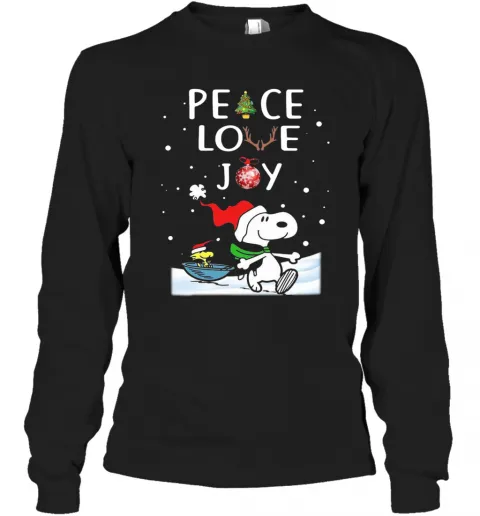 Peace Love Joy Christmas T-Shirt Classic Mens T-shirt - Image 4