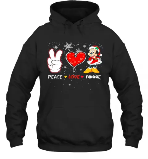 Peace Love Minnie Mouse Santa Merry Christmas T-Shirt Classic Mens T-shirt - Image 6