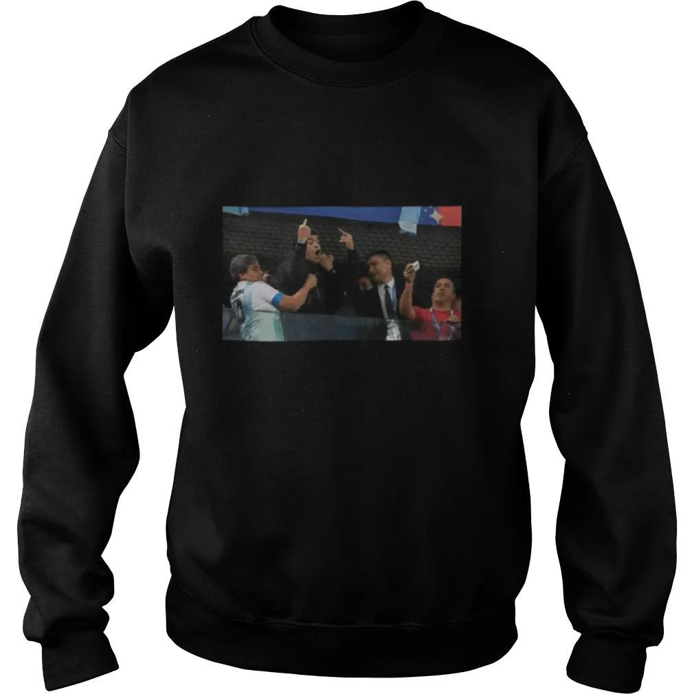 RIP Diego Armando Maradona Flipping The Bird Middle Finger shirt - Image 4