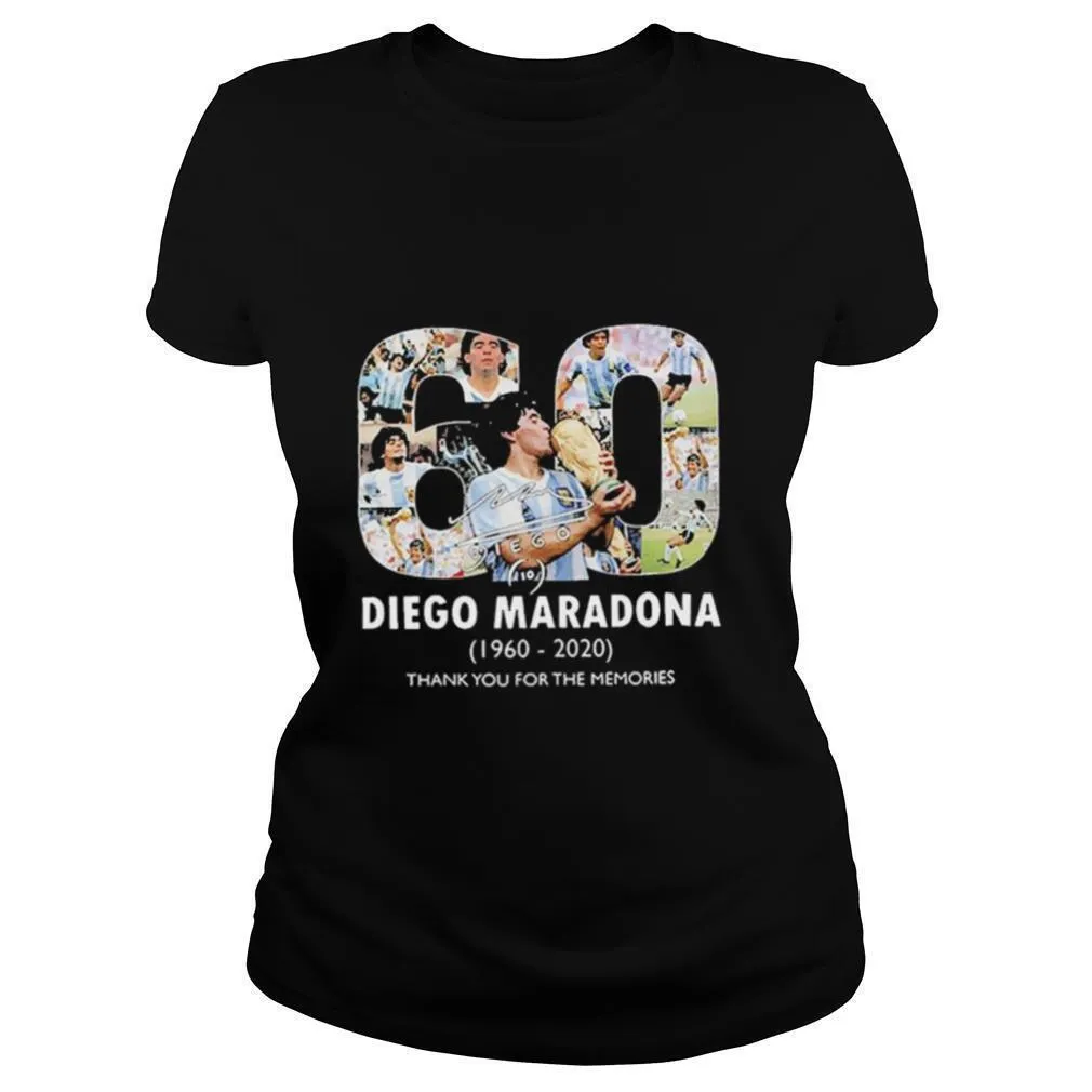 RIP Diego Maradona 1960 2020 Thank For you The Memories shirt - Image 2