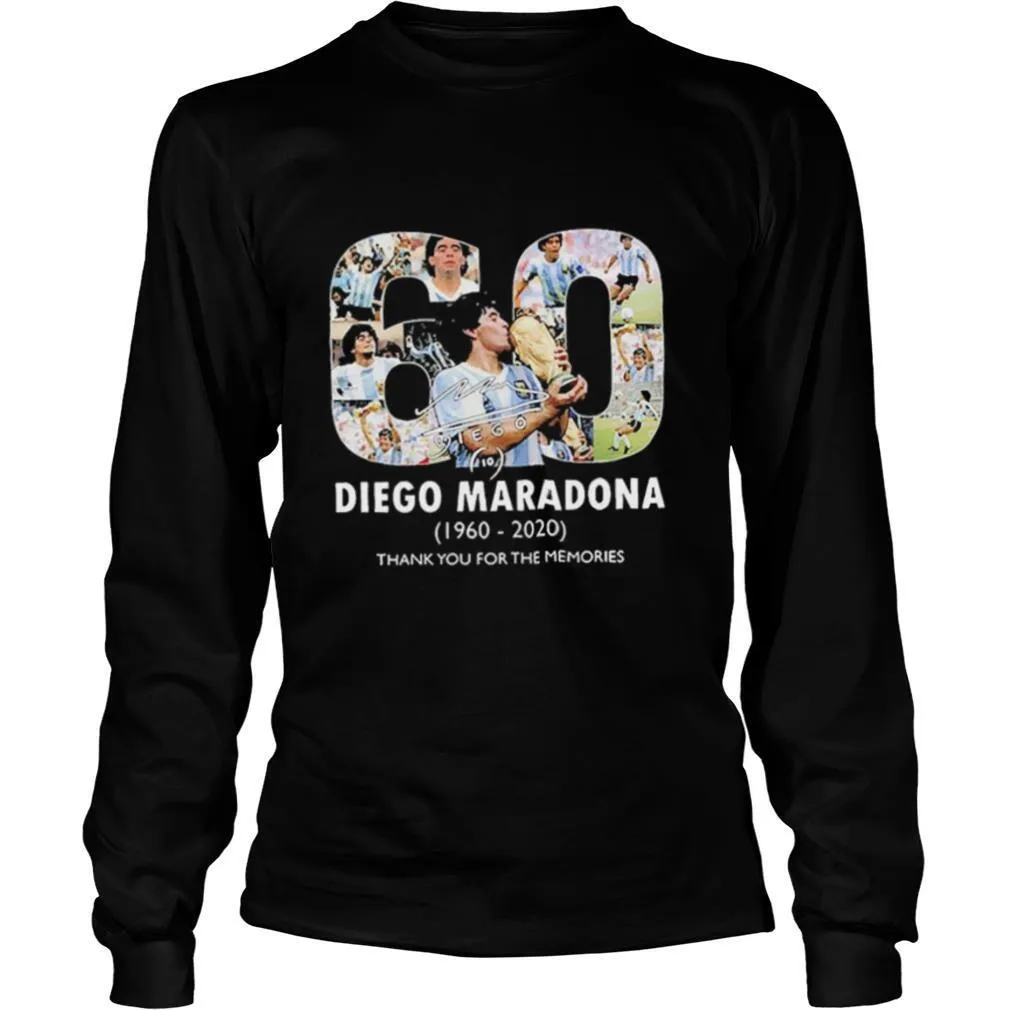RIP Diego Maradona 1960 2020 Thank For you The Memories shirt - Image 3