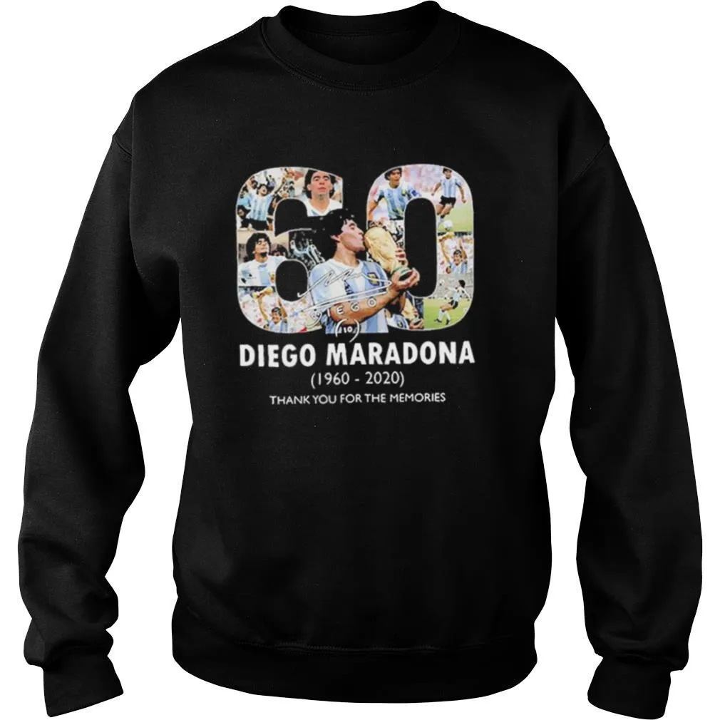 RIP Diego Maradona 1960 2020 Thank For you The Memories shirt - Image 4