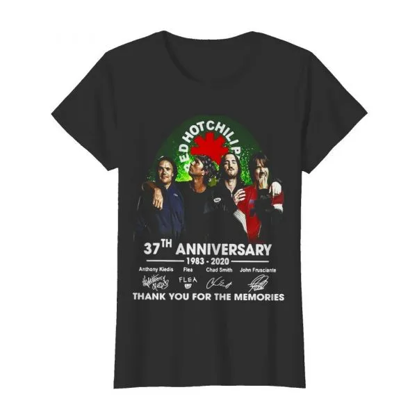 Red Hot Chili 37th Anniversary 1983 2020 Thank You For The Memories Signature shirt - Image 3