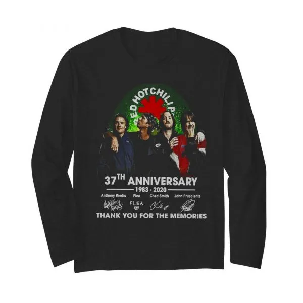 Red Hot Chili 37th Anniversary 1983 2020 Thank You For The Memories Signature shirt - Image 4